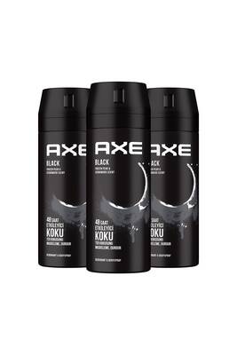 Axe Erkek Deodorant & Bodyspray Black 48 Saat Etkileyici Koku 150 Ml X3