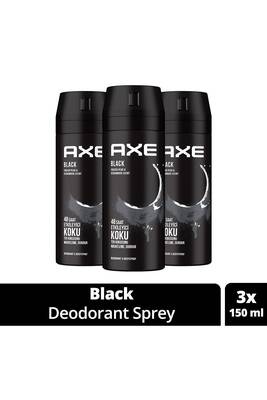 Axe Erkek Deodorant & Bodyspray Black 48 Saat Etkileyici Koku 150 Ml X3