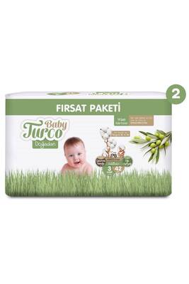 Baby Turco Baby Turco Doğadan Ekonomik Fırsat Paketi Bebek Bezi 3 Numara Midi 84 Adet