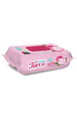 Baby Turco Gül Kokulu Islak Bebek Havlusu 90 Adet