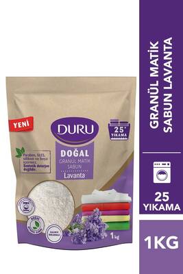 DURU - Duru Doğal Granül Matik Sabun Lavanta 25 Yıkama 1 KG