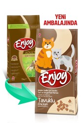 Enjoy Cat Food Tavuklu Yetişkin Kedi Maması 15 KG - Thumbnail
