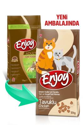 Enjoy Cat Food Tavuklu Yetişkin Kedi Maması 15 KG