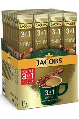 Jacobs 3'ü 1 Arada Gold Yumuşak İçim Karışım Kahve 40 x 18 G