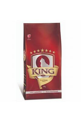 King Kuzu Etli ve Pirinçli Yetişkin Kedi Maması 15 KG
