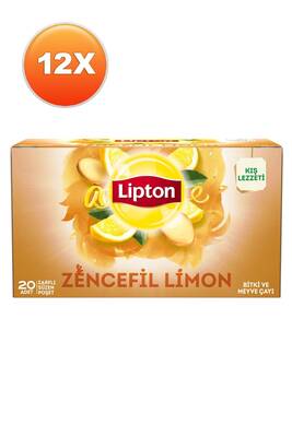 Lipton Bardak Poşet Bitki Ve Meyve Çayı Zencefil Limon 20'Li
