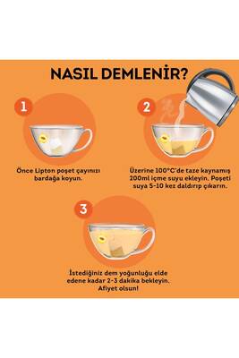 Lipton Slim Plus Kayısılı Süzen Poşet Çay 20'li