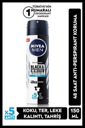Nivea - Nivea Invisible Black&White Fresh Erkek Sprey Deodorant 150 ML