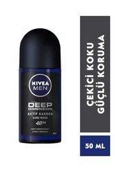 Nivea - Nivea Men Deep Dimension Aktif Karbon Erkek Roll-On Deodorant 50 ML