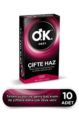 Okey Çifte Haz Prezervatif 10 Adet