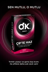Okey Çifte Haz Prezervatif 10 Adet - Thumbnail