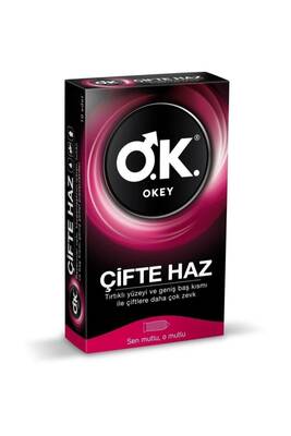 Okey Çifte Haz Prezervatif 10 Adet