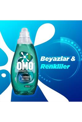 Omo Express Fresh Kötü Koku Karşıtı Beyaz ve Renkliler Sıvı Çamaşır Deterjanı 1480 ML