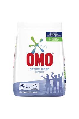 Omo Matik Active Fresh Beyazlar için Toz Çamaşır Deterjanı 5500 G
