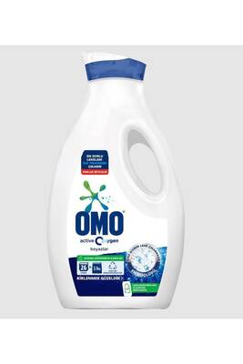 OMO - Omo Sıvı Çamaşır Deterjanı Active Oxygen Beyazlar için 26 Yıkama 1690 ML