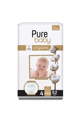 Pure Baby Organik Bebek Bezi 4 Beden Maxi 52'li Jumbo Paket - Thumbnail