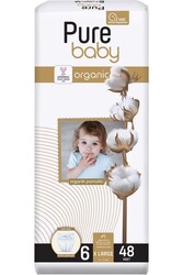 Pure Baby - Pure Baby Organic Bebek Bezi 6 Numara 11-20 kg 48 Adet