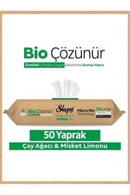 Sleepy - Sleepy Bio Çözünür Çay Ağacı ve Misket Limonu Yüzey Havlusu 50'li