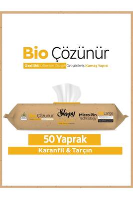 Sleepy Bio Çözünür Karanfil ve Tarçın Yüzey Havlusu 50'li