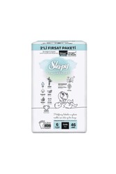 Sleepy - Sleepy Bio Natural Bebek Bez 6 Numara Xlarge 2'li Fırsat Paketi 46 Adet