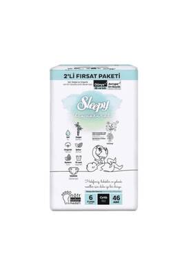 Sleepy Bio Natural Bebek Bez 6 Numara Xlarge 2'li Fırsat Paketi 46 Adet