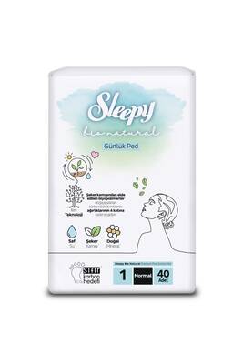 Sleepy Bio Natural Premium Plus Günlük Ped Normal Ped 40 Adet