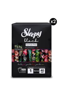 Sleepy Black Premium Plus Günlük Ped Normal 80 Adet