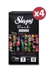 Sleepy - Sleepy Black Premium Plus Günlük Ped Uzun 128 Adet 