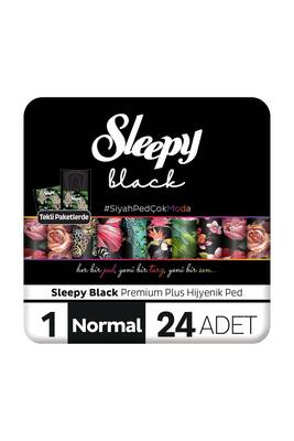 SLEEPY - Sleepy Black Premium Plus Hijyenik Ped Normal 24 Adet Ped