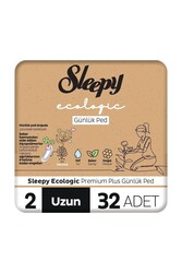 Sleepy - Sleepy Ecologic Premium Plus Günlük Ped Uzun Ped 32 Adet